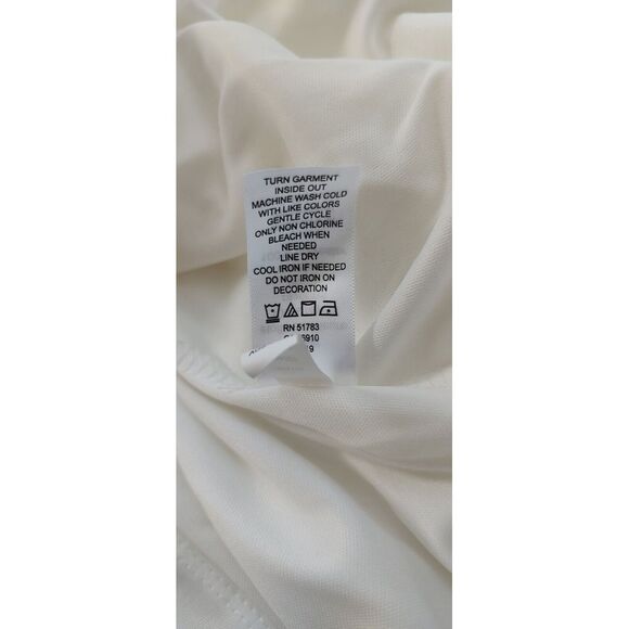 Lace Trim Dress White V Neck Button Front Short Sleeve Dress - Picture 11 of 13